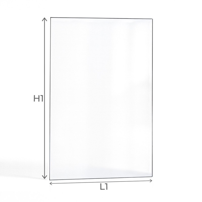 Esse 100 DOUBLE DOOR Glass - Rectangular glass panel for wood burning stove