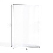 Godin 696 Glass - Rectangular glass panel for fireplace insert Godin 696 Glass - Rectangular glass panel for fireplace insert