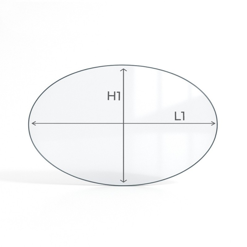 Invicta OVE PLUG-IN Glas - Oval Kaminglas für Kaminofen