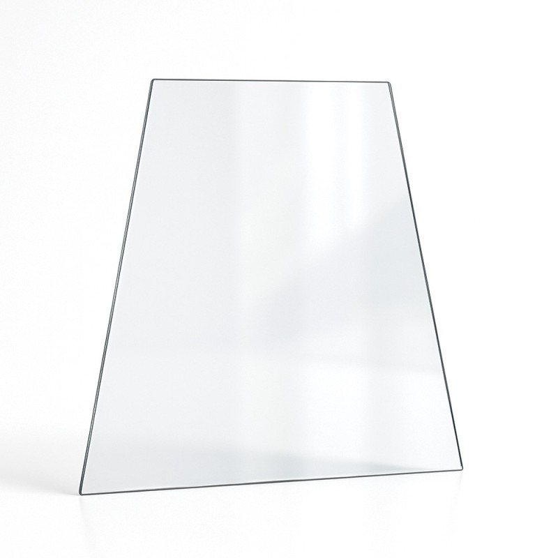 Don Bar 9600 Glass - Isoceles trapezoid glass panel for fireplace insert