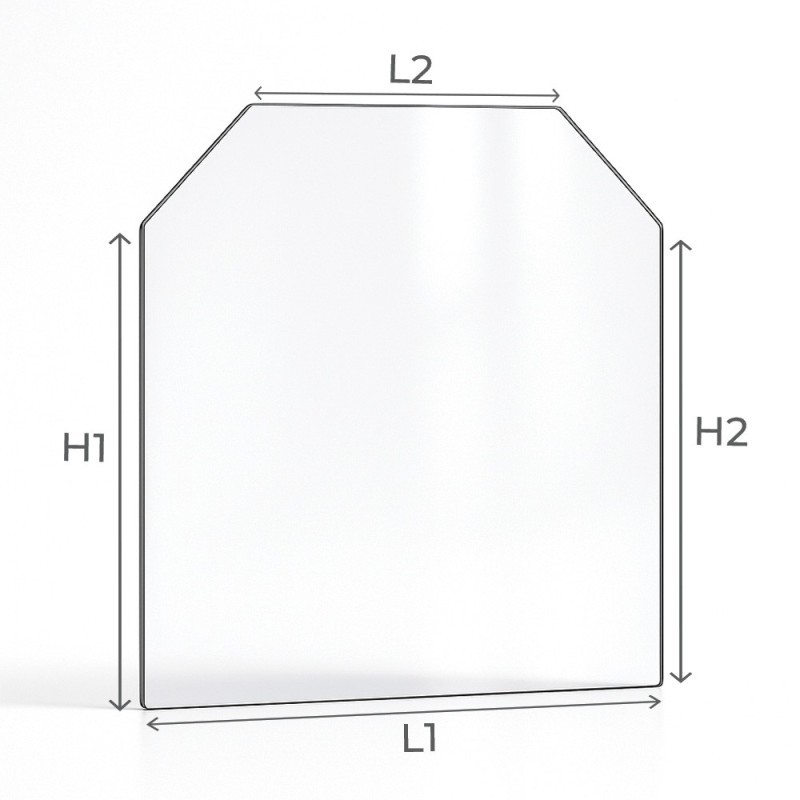 Supra HF 3352 - Pack Vitre Rectangle 2 angles coupés + Joints Supra HF 3352 - Pack Vitre Rectangle 2 angles coupés + Joints