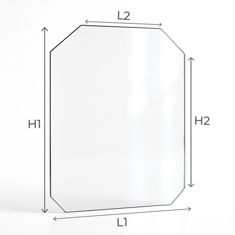 Vitre Jotul I510 - Verre 4 angles coupés pour poêle à bois