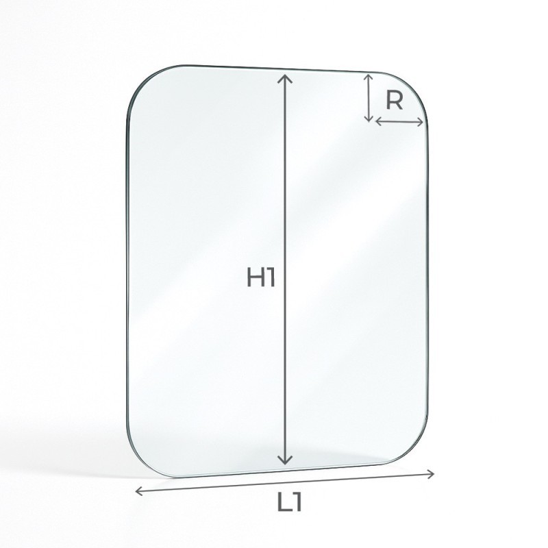 Jotul F105 Glas - 4 abgerundete Ecken Kaminglas