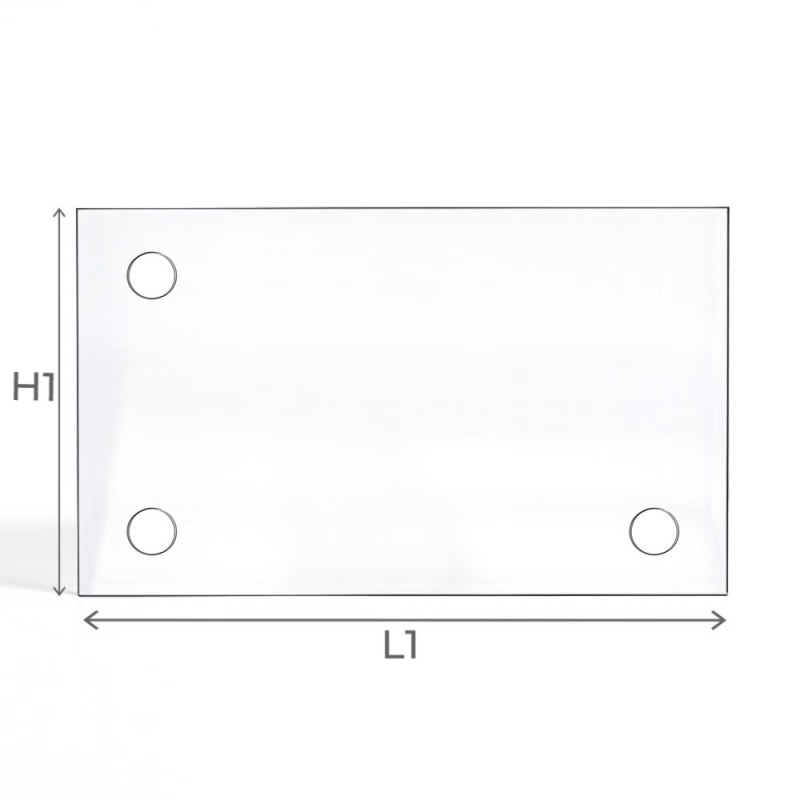 GERCO DIAMANT Version 1 Rectangular Glass Panel for Stove