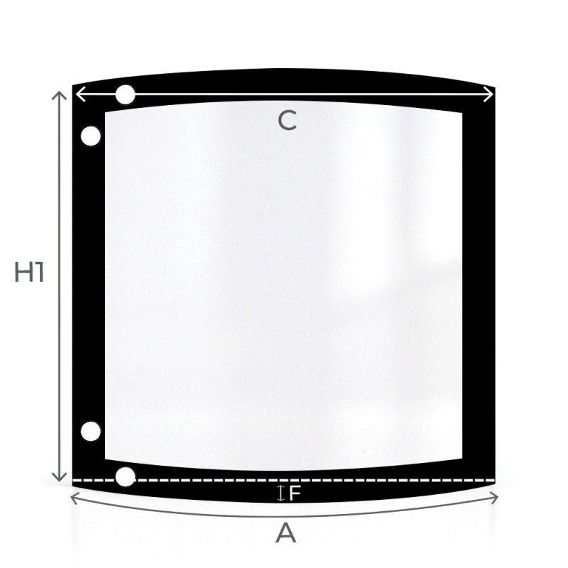 Oranier AMOS 150 Glas - Kaminglas für Kaminofen