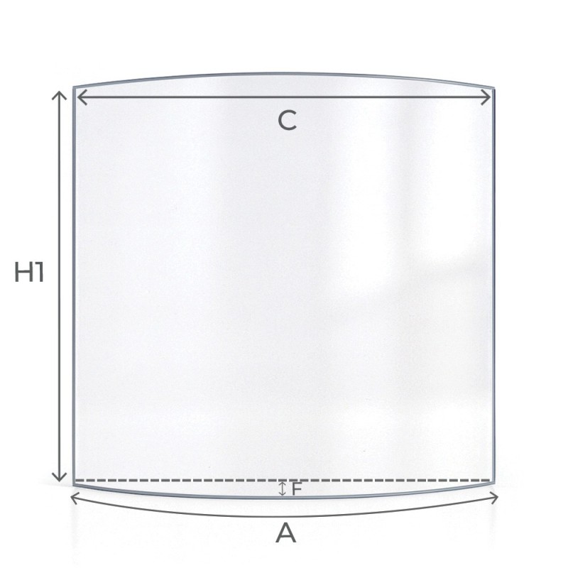 Vetro Hwam 3130 - Vetro curvo resistente a temperature fino a 760°C